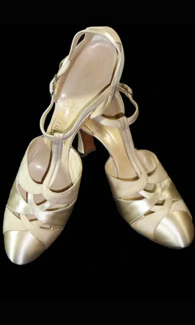 1930s I Miller Vintage Wedding Shoes in Original Box 7AAA SOLD