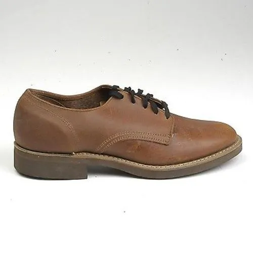 1960s Mens Deadstock Brown Leather Oxford Shoes