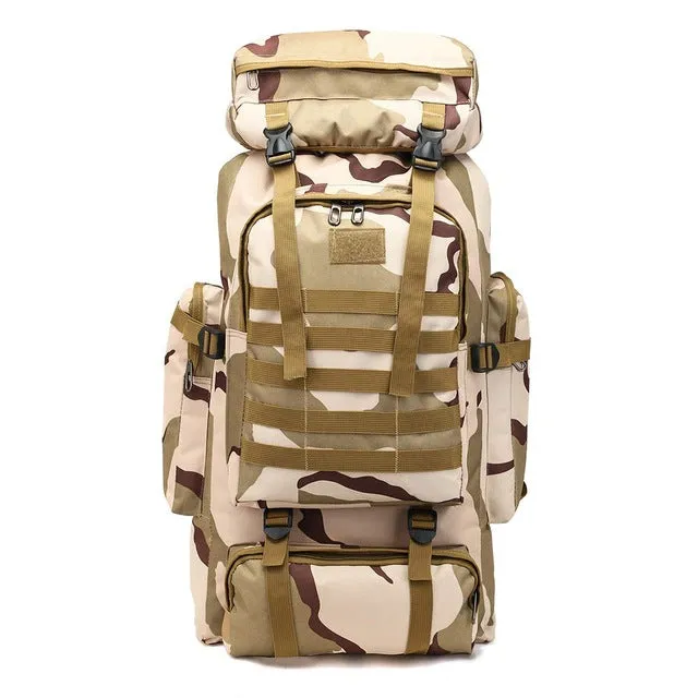 80L Large Military MOLLE Tactical Army Backpack Rucksack