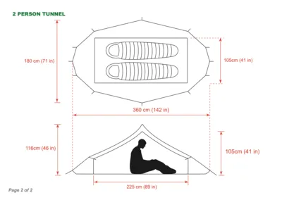 Aarn AT2 4 Season Tent (2-person) CLEARANCE