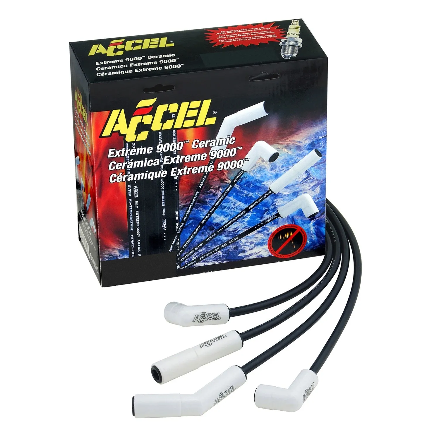 ACCEL 9043C Extreme 9000 Ceramic Boot Spark Plug Wire Set