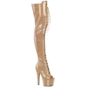 Adore-3021GP Gold Glitter Patent, 7" Heels