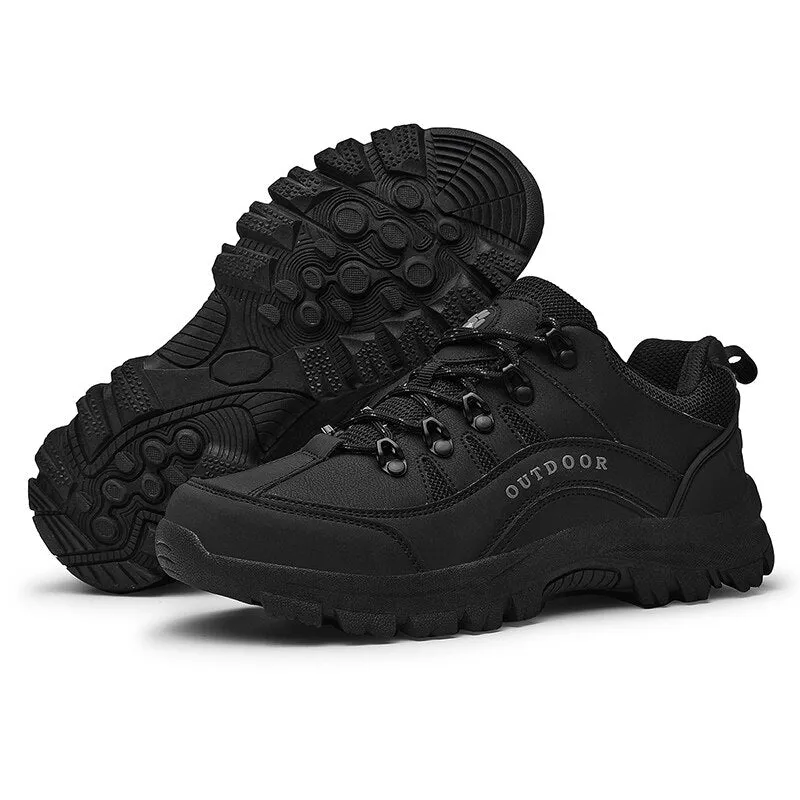 Advbridge Couple Outdoor Hiking Shoes Black Comfortable Wear-resisting Trekking Sneakers Women Non-slip Mountain Climbing Shoes For Men