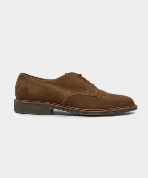 Alden Mocc Toe Derby Blucher in Snuff Suede