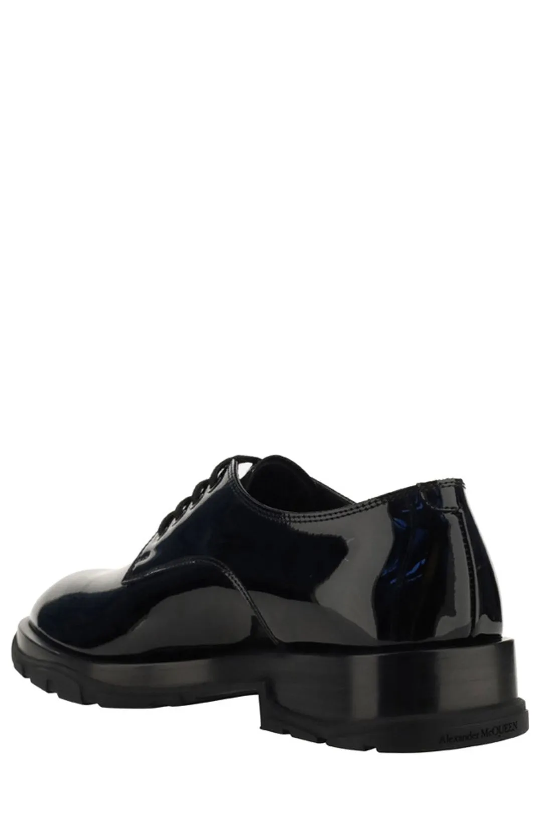 Alexander McQueen High-Shine Lace-Up Derby Shoes