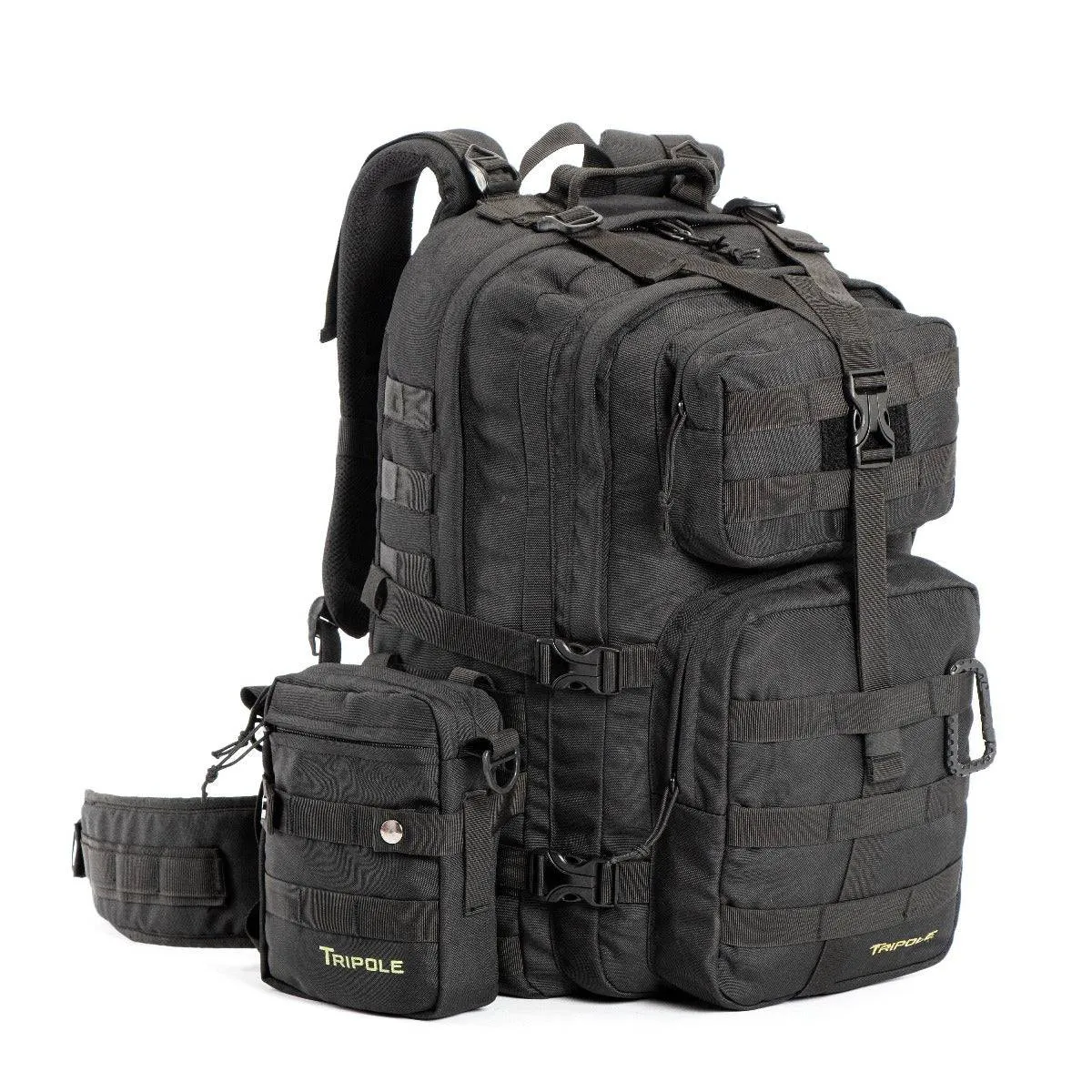 Alfa Military Tactical Backpack with Sling Bag Attachment -  45 Litres - Black