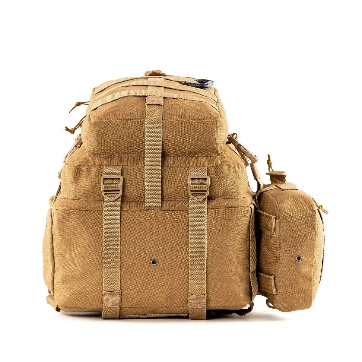 Alfa Military Tactical Backpack with Sling Bag Attachment - 45 Litres - Khaki