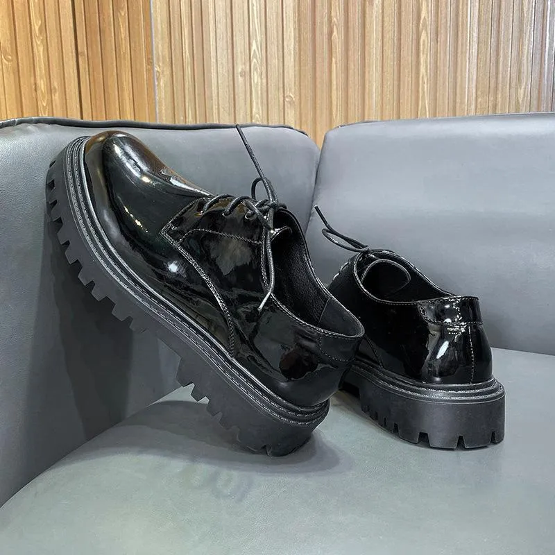 Amozae- Samjeon Patent Leather Derby Shoes