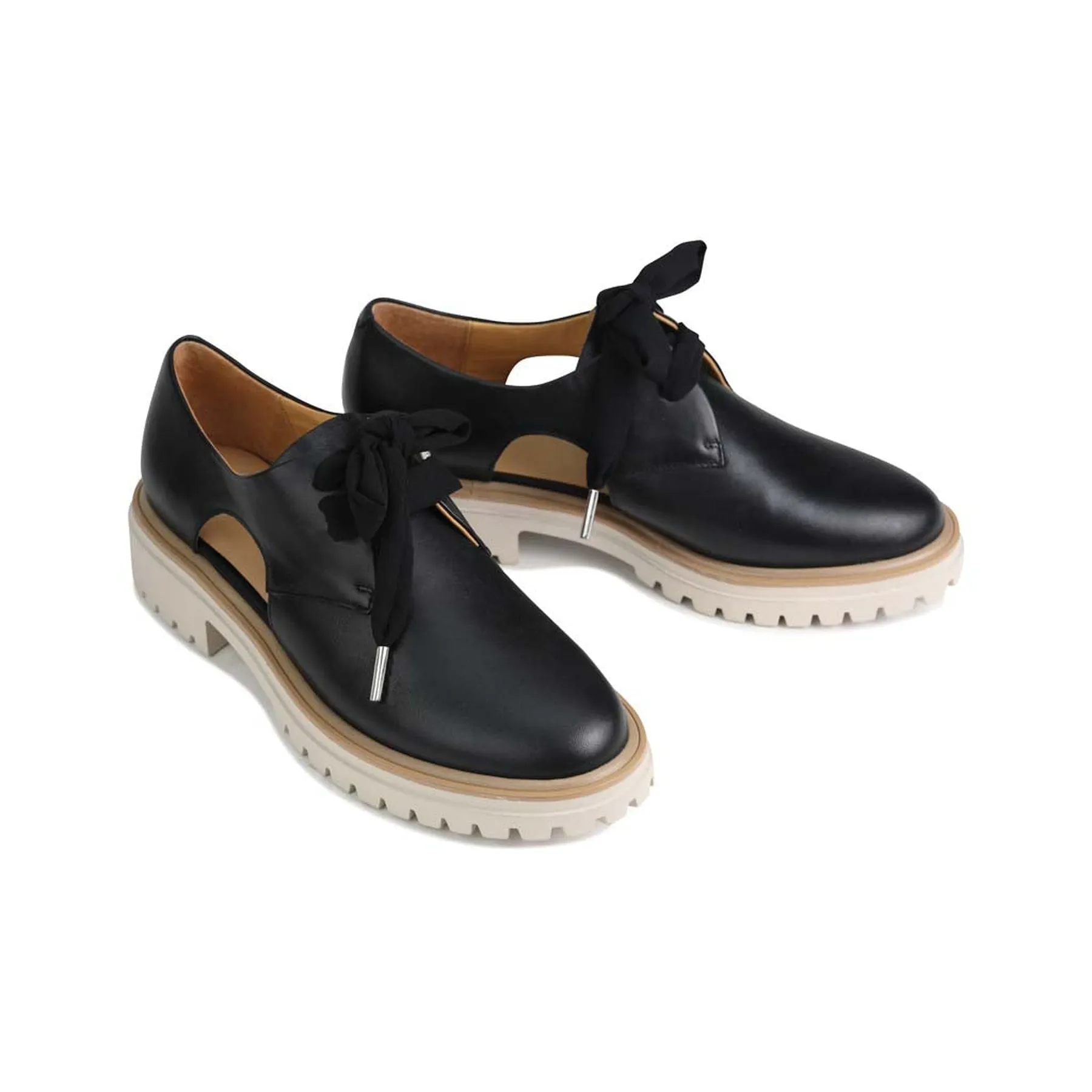 ANISE LEATHER CUT-OUT LOAFERS