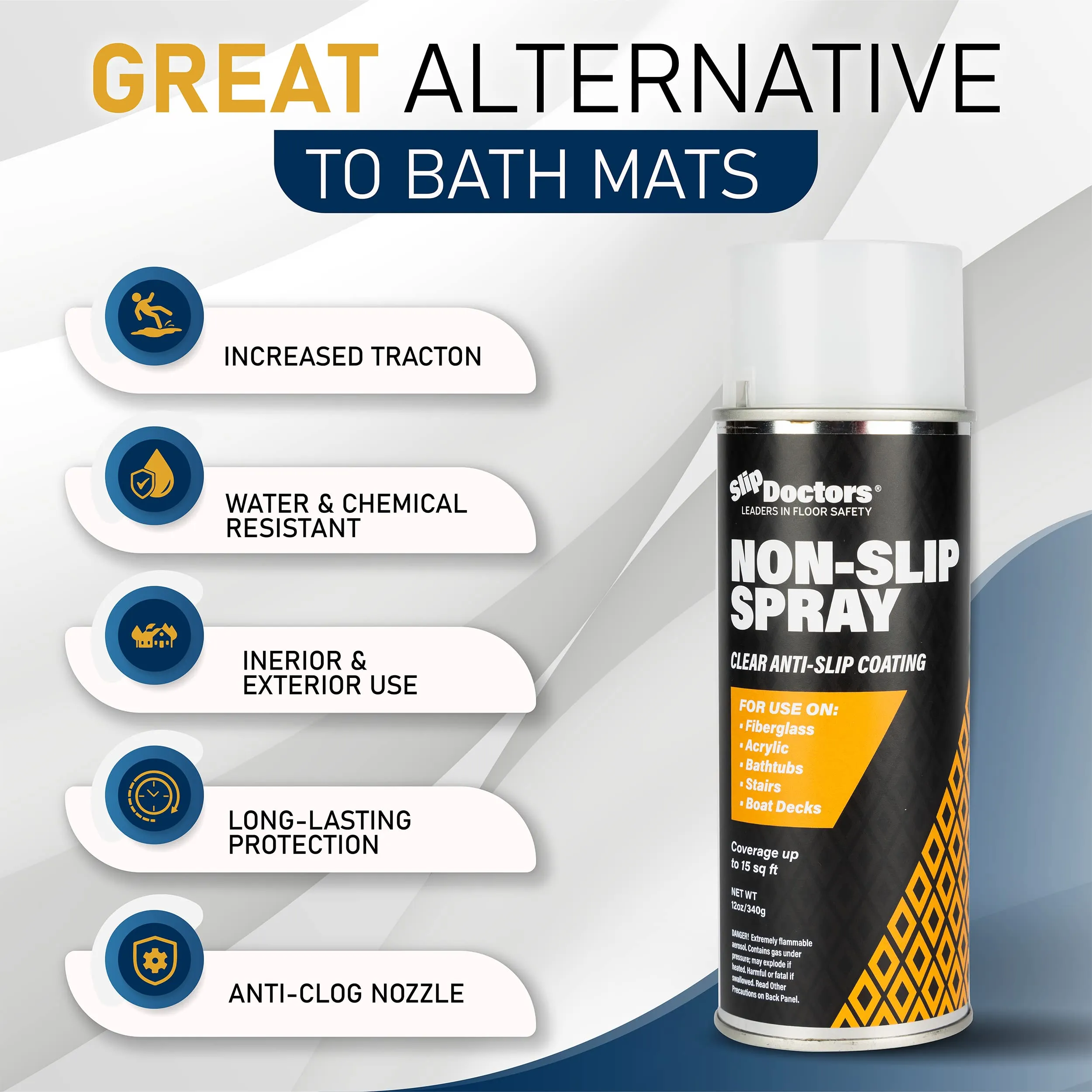 Anti-Slip Spray for Tile Floors, Bathtubs & Showers