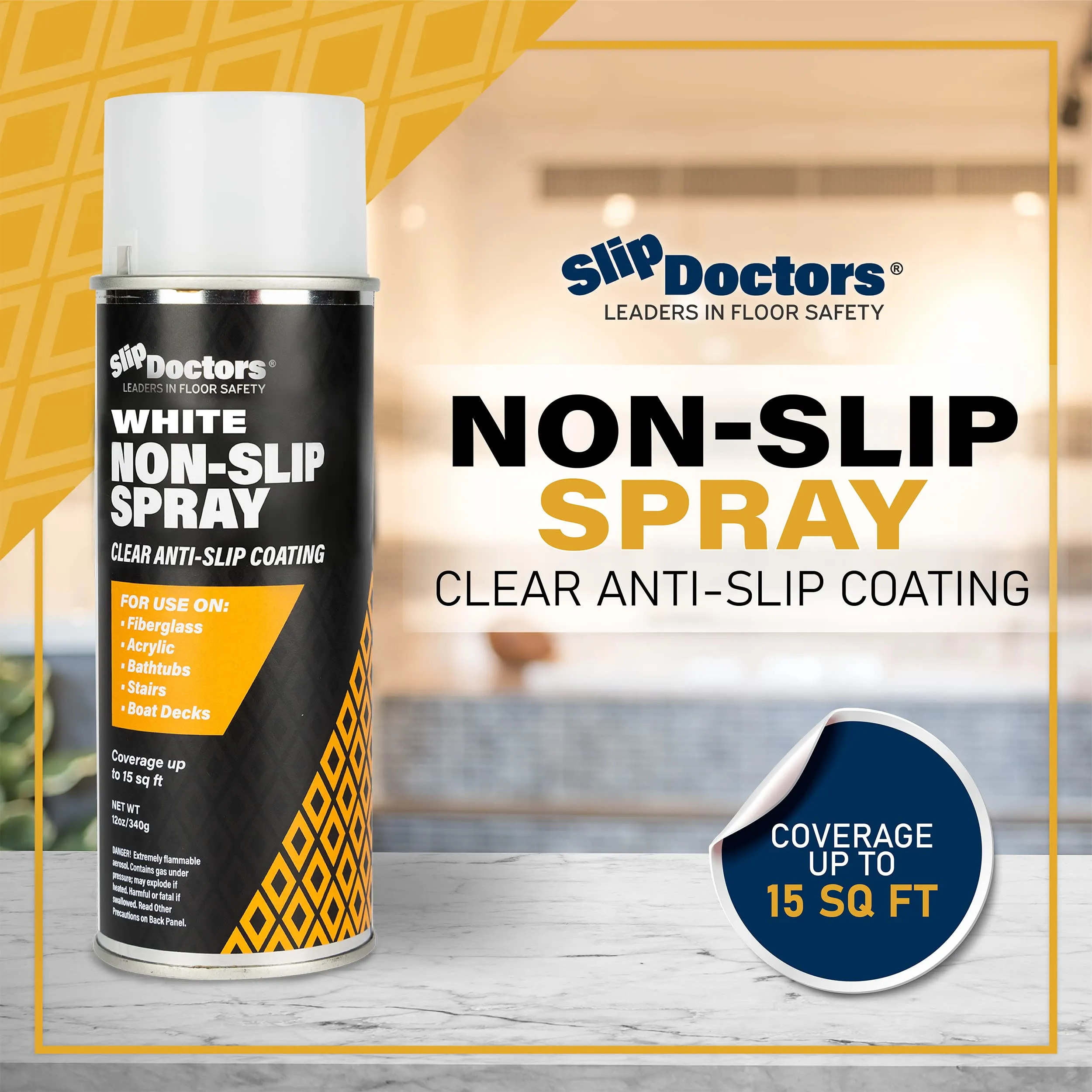 Anti-Slip Spray for Tile Floors, Bathtubs & Showers