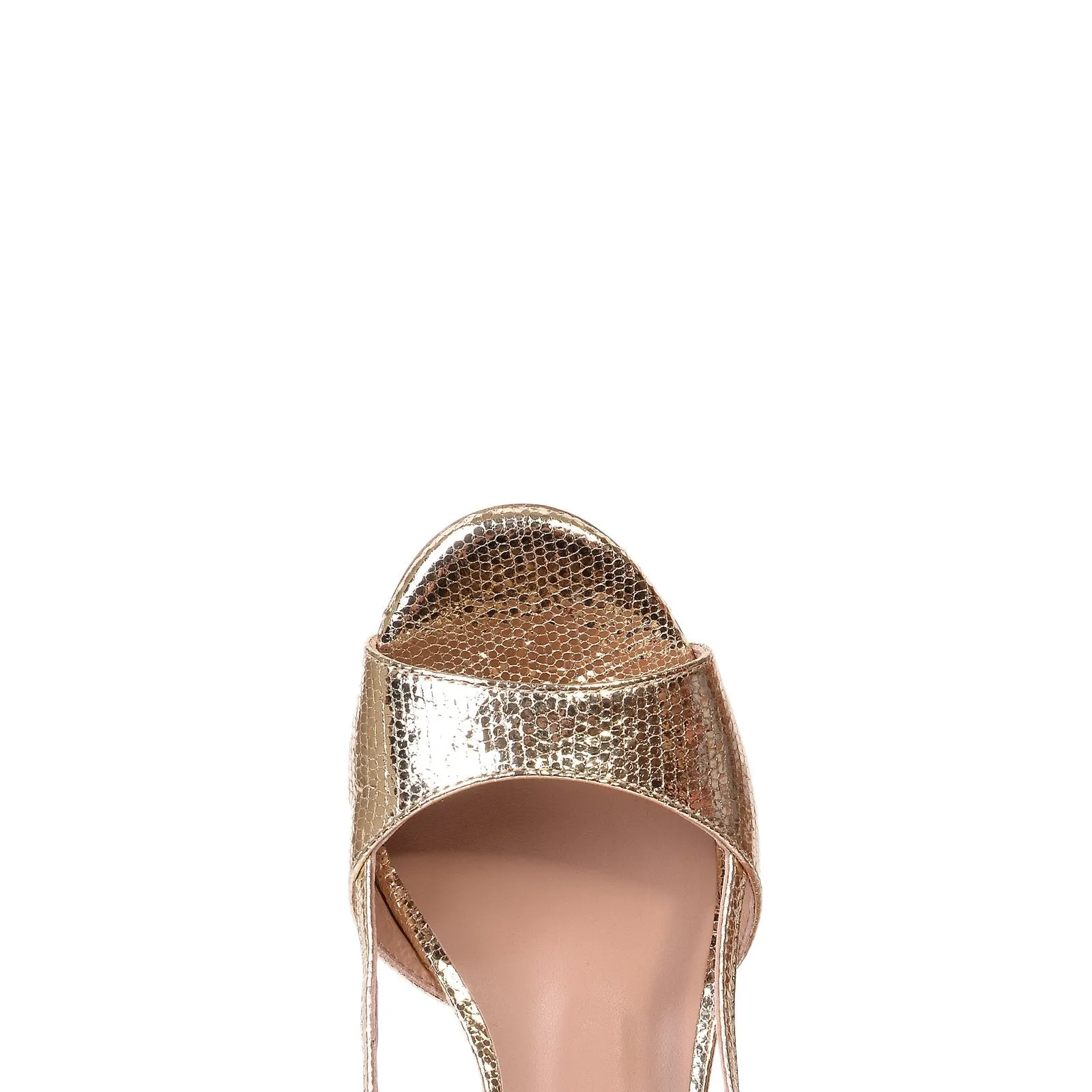 Anya Metallic Gold Snake Sandals