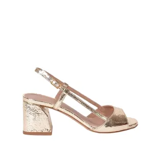 Anya Metallic Gold Snake Sandals