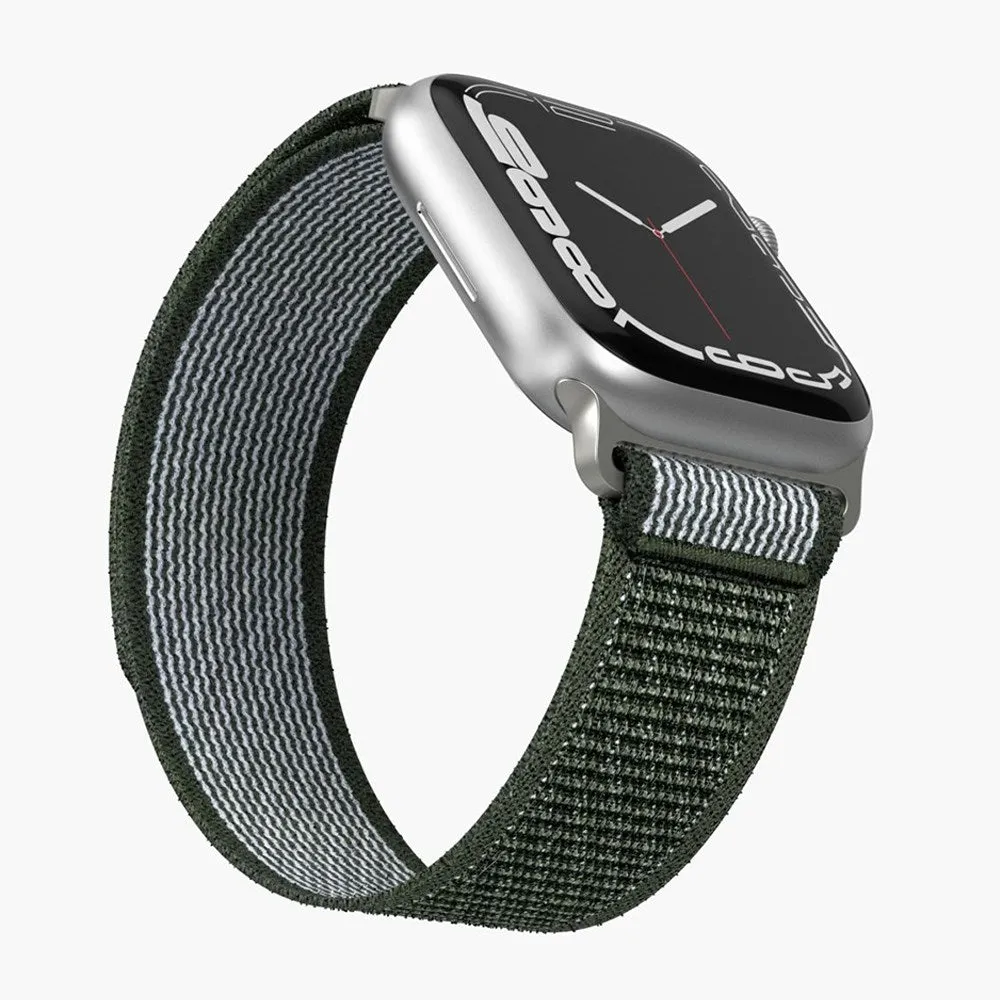 Apple Watch (42/44/45/SE/49mm) Vonmählen Trekking Loop Nylon Rem - Hvid / Grøn