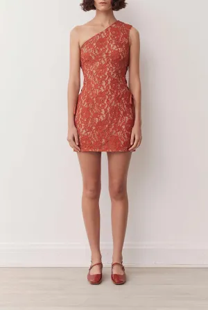 ARIA DRESS IN COPPER LACE