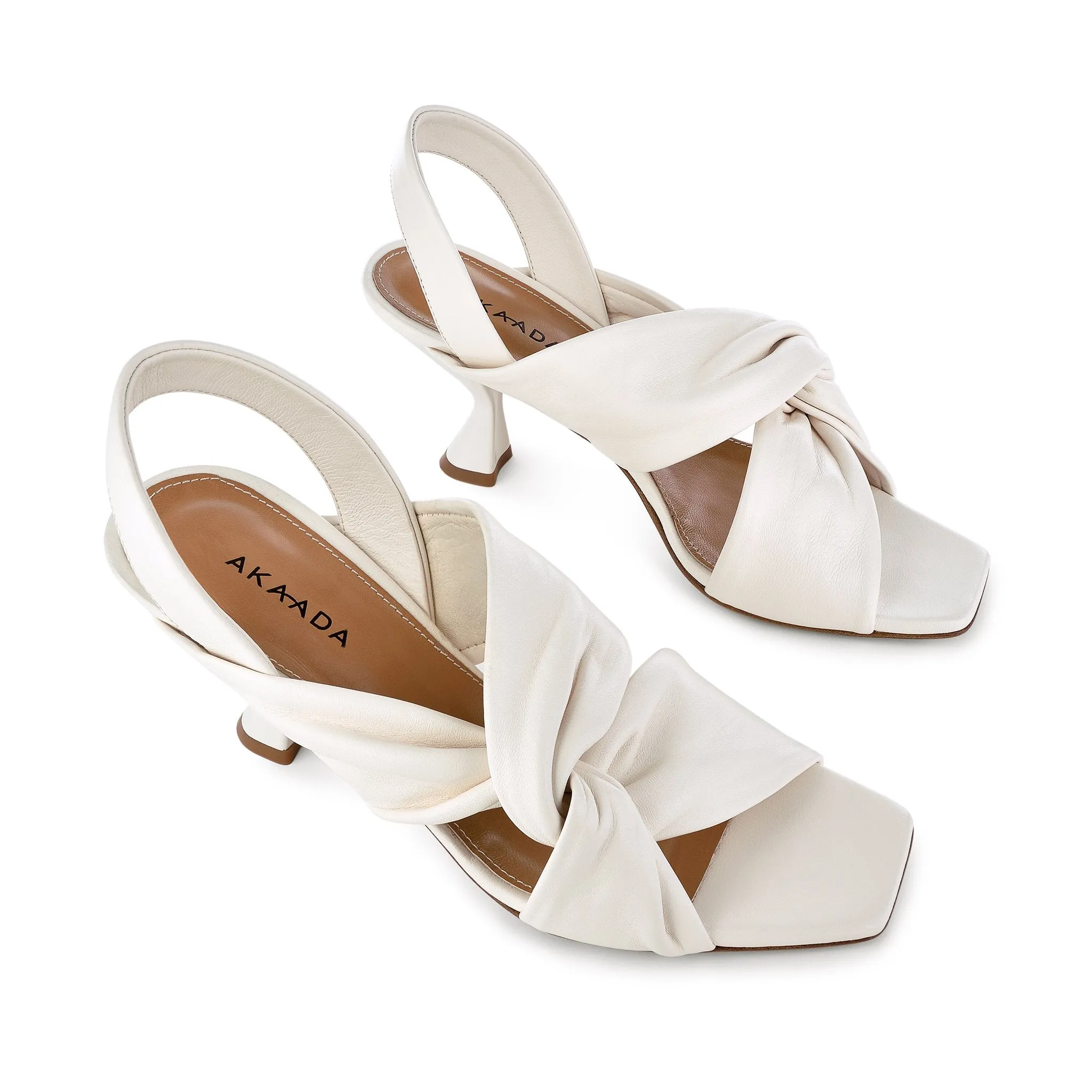 Asami Cream Soft Nappa Sandals