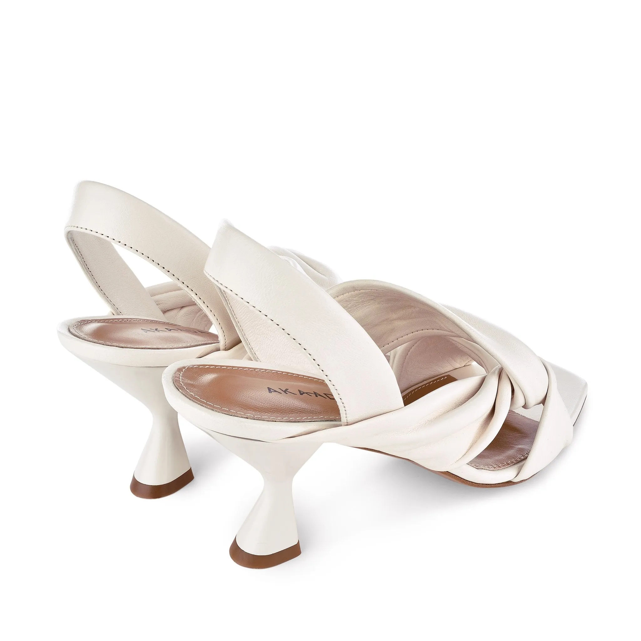 Asami Cream Soft Nappa Sandals