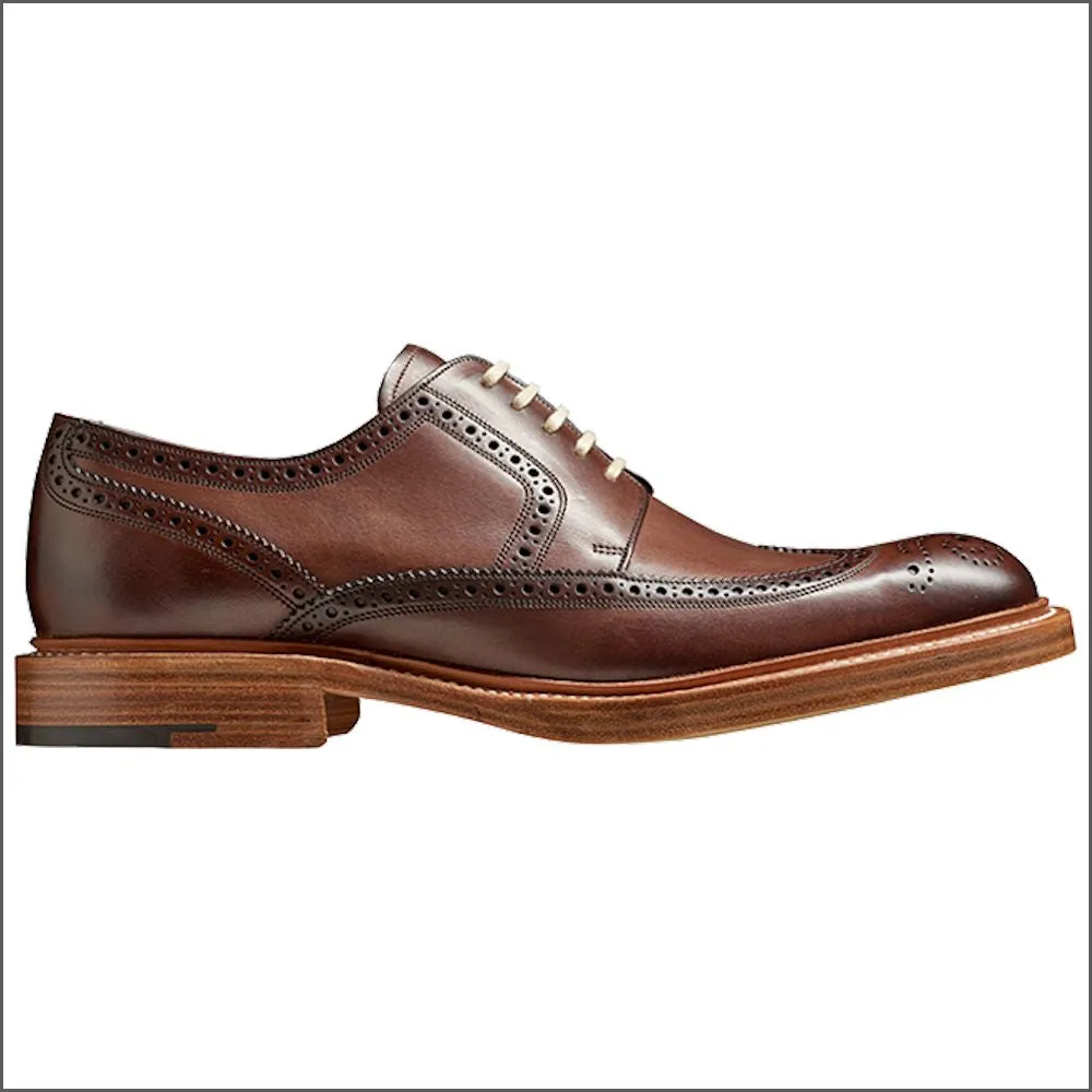 Barker Bailey Ebony Hand Painted Derby Wingtip Brogue=