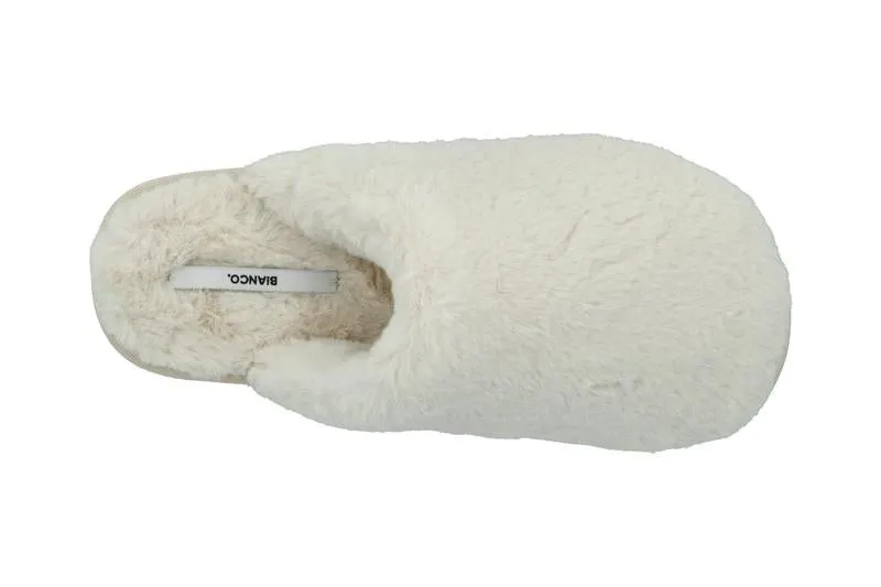 Biagloria Creme Fur Slippers