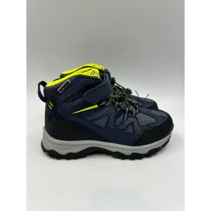 Big Kid Size 2.5, Navy High Top Hikers w/ Black and Lime Green Accents