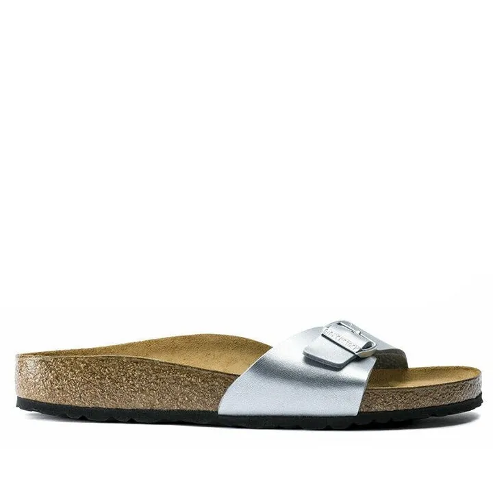 BIRKENSTOCK MADRID SILVER SANDALS