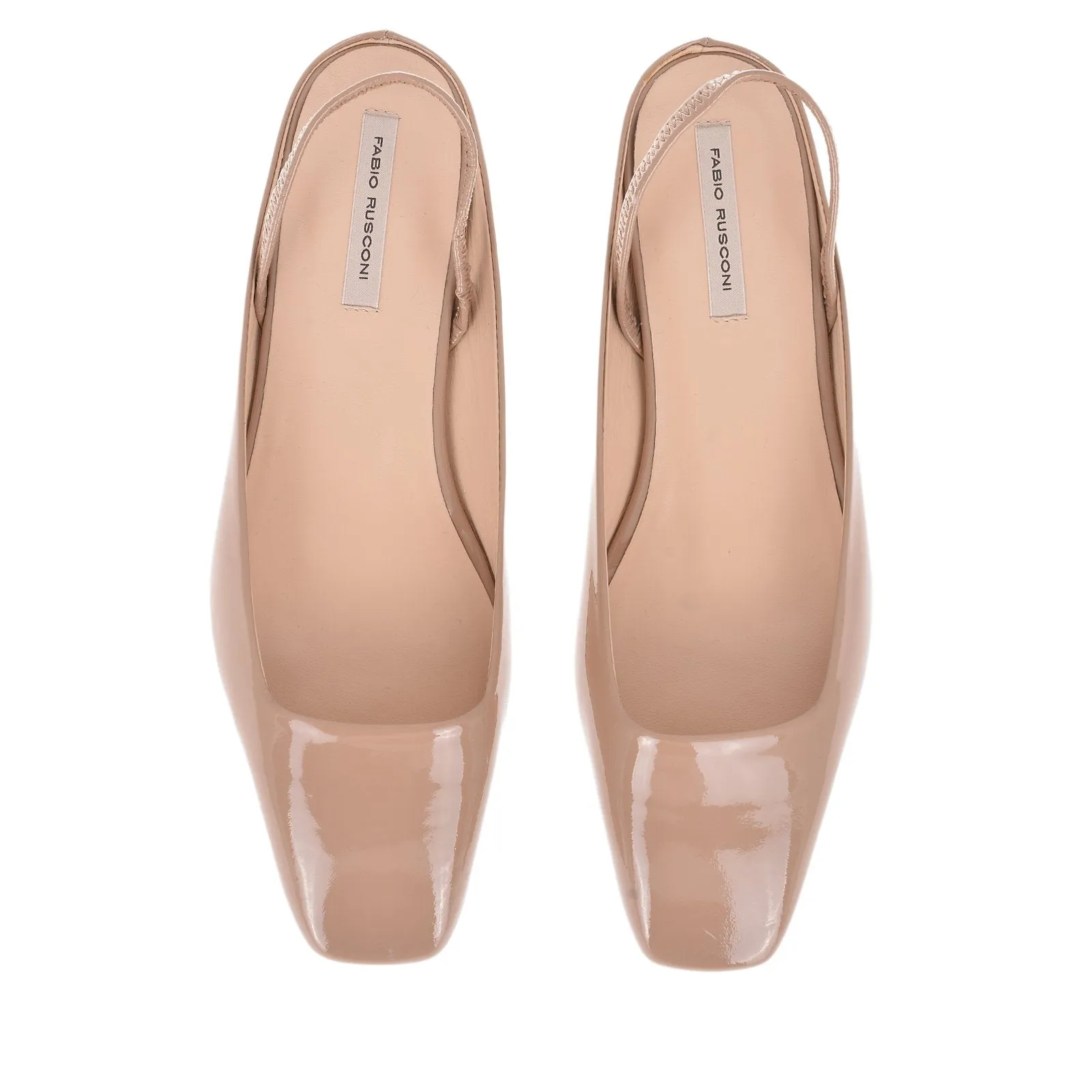 Bit Patent Nude Flat Shoes