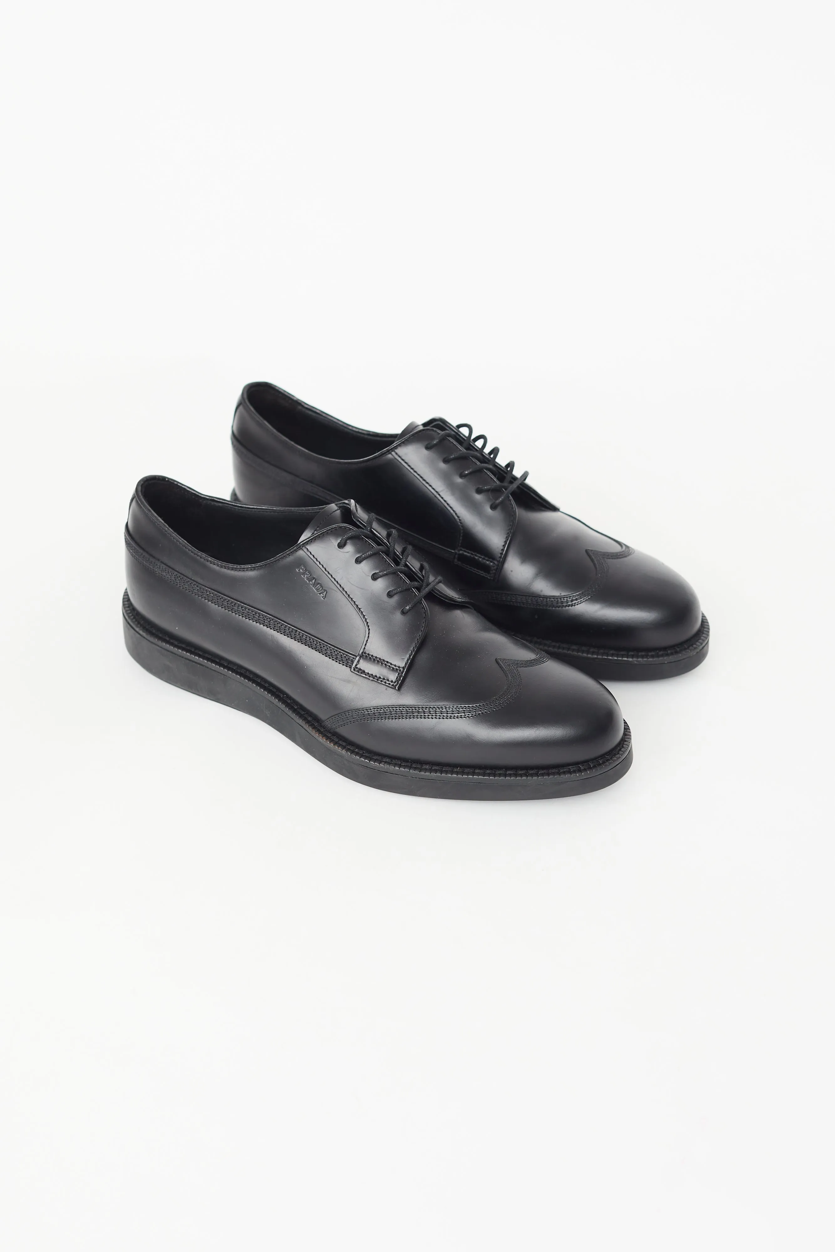 Black Leather Wingtip Derby