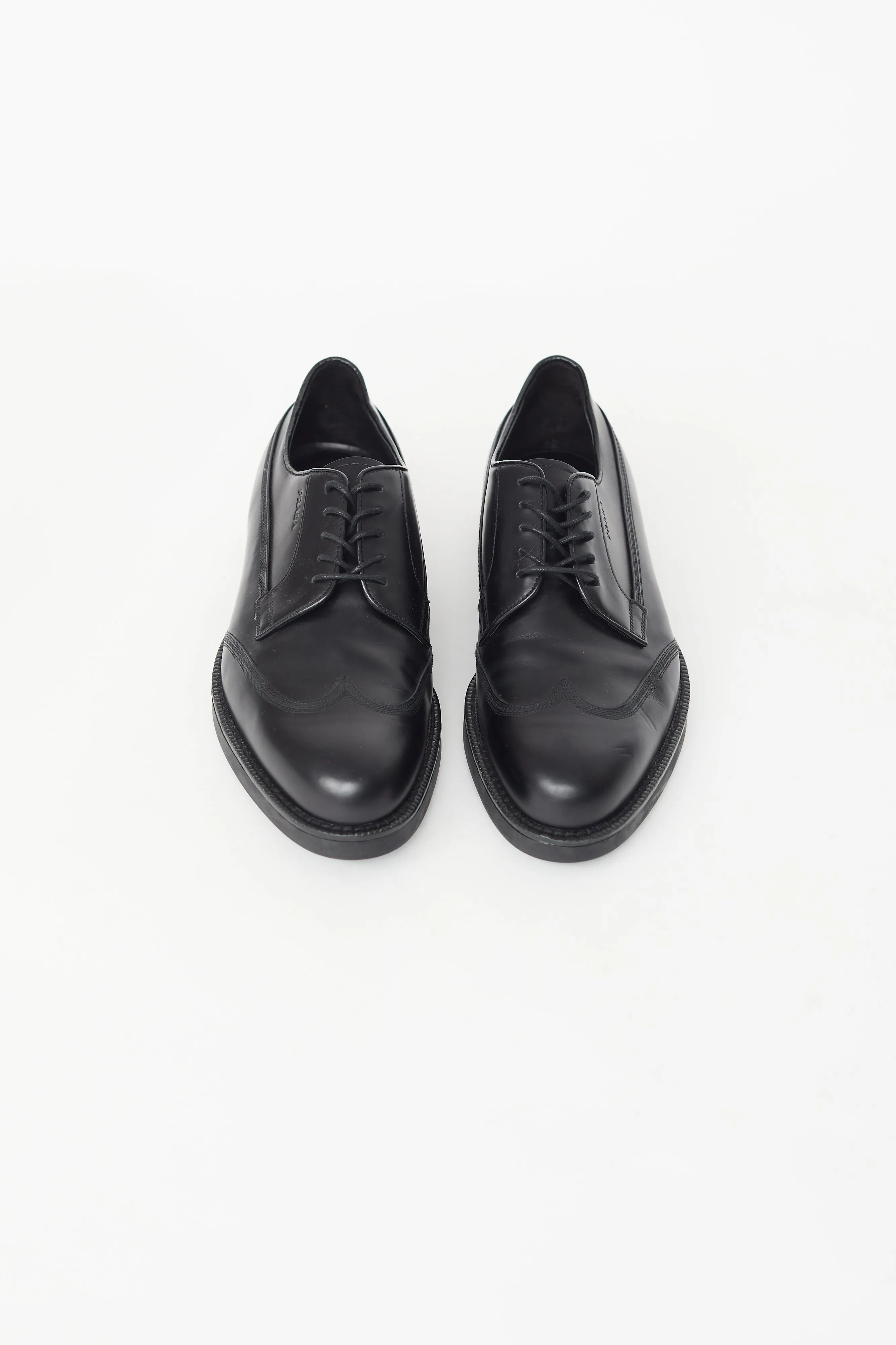 Black Leather Wingtip Derby