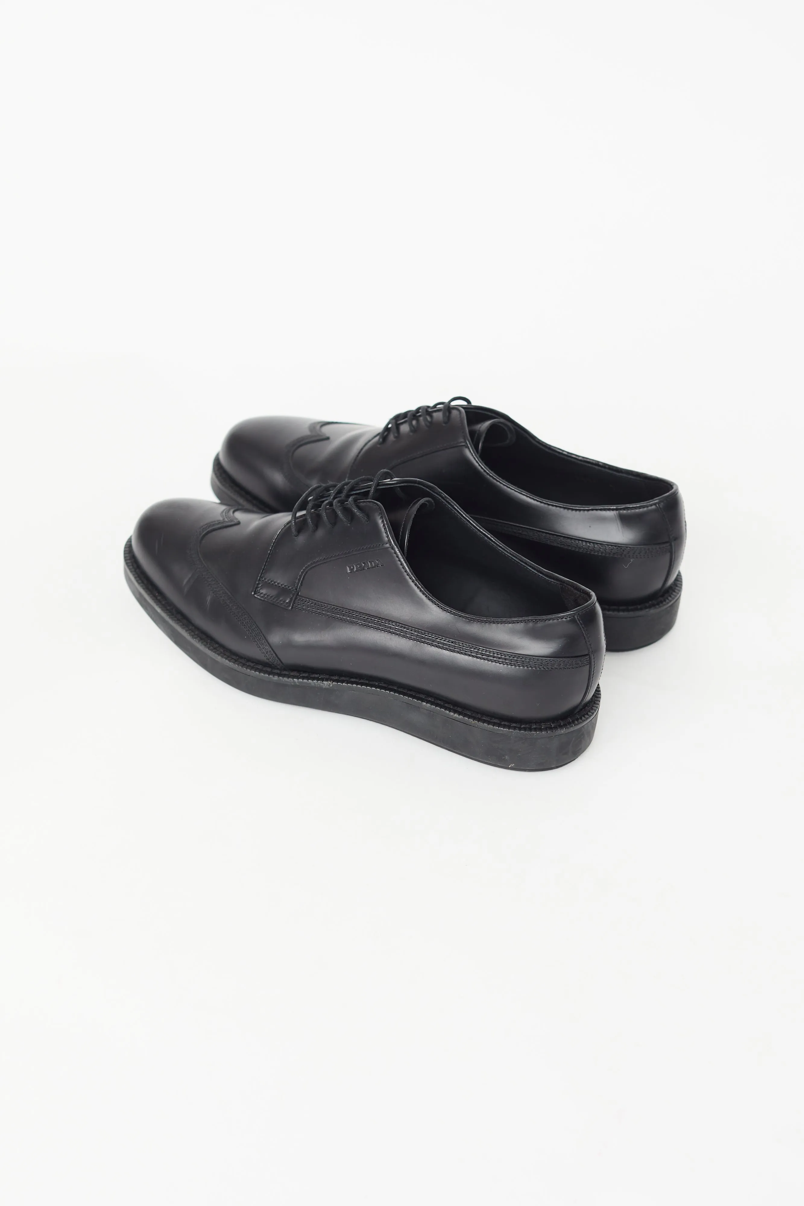 Black Leather Wingtip Derby