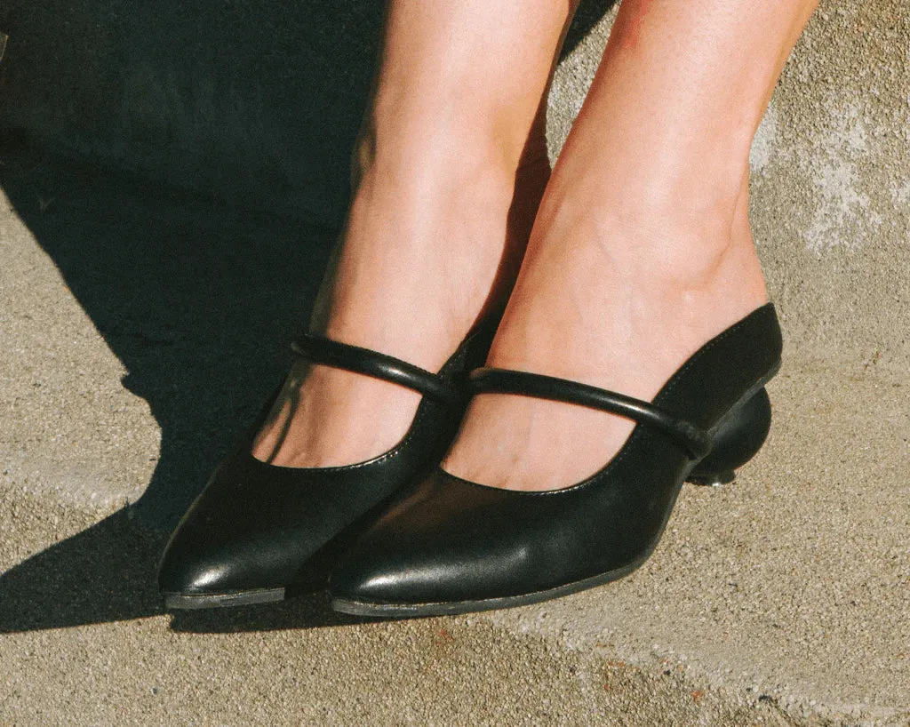 Black TUKskin™ Ball Heel