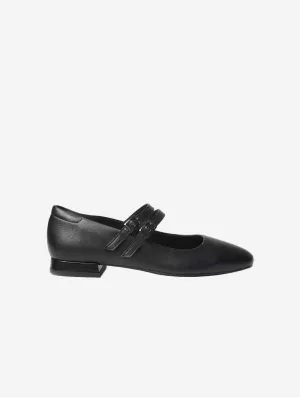 Blackberry Vegan Grape Leather Mary Jane Pumps | Black