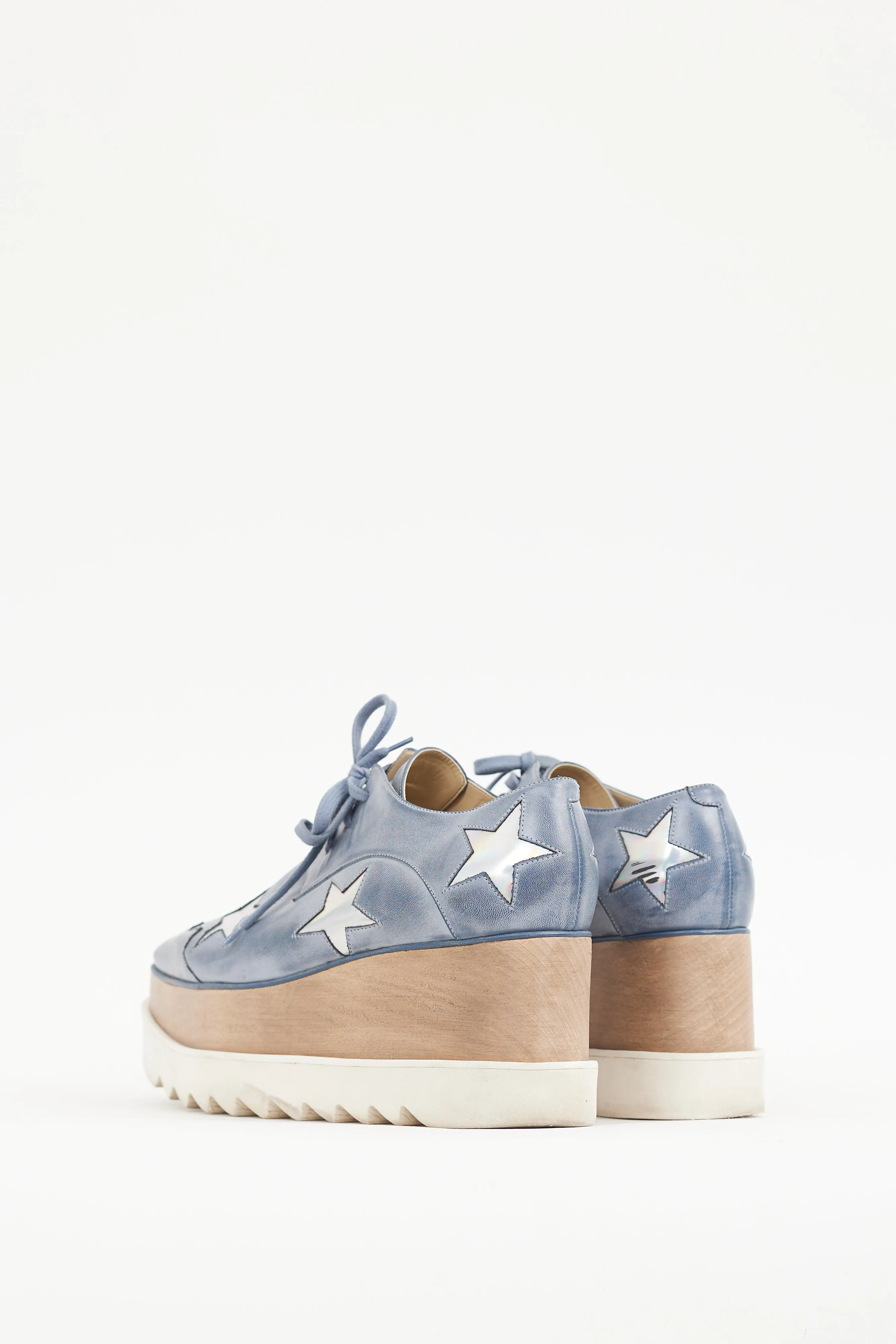 Blue & Multicolour Faux Leather Elyse Star Derby Boot