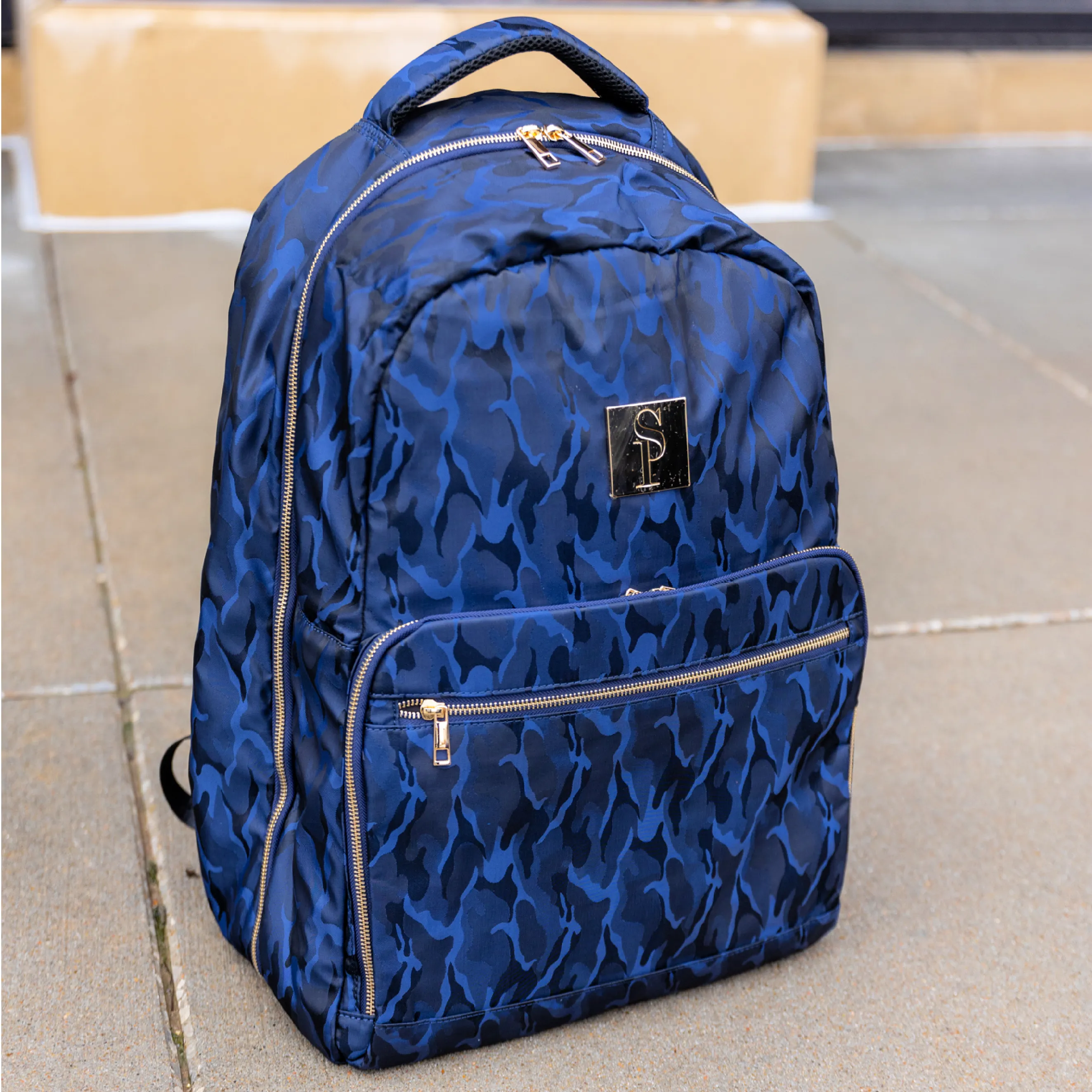 Blue Camo Commuter Bag