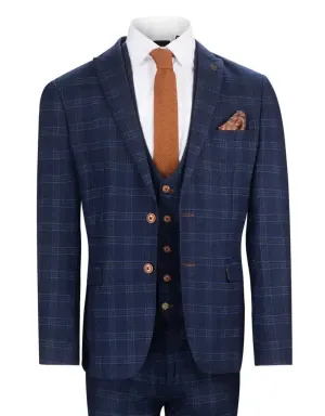 Blue Checkered Suit - Chigwell Tweed Suit