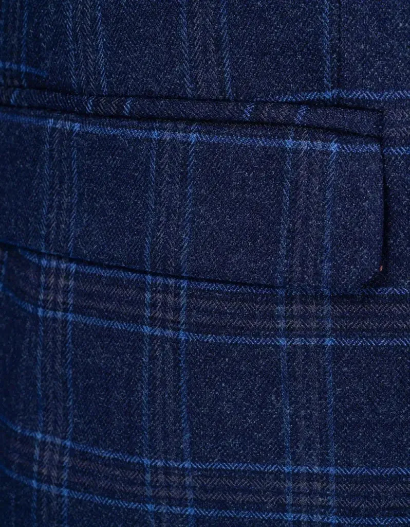 Blue Checkered Suit - Chigwell Tweed Suit