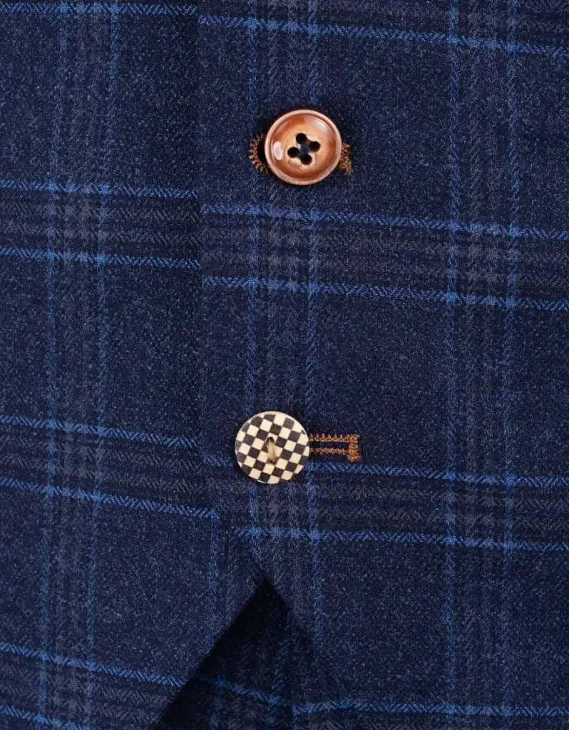 Blue Checkered Suit - Chigwell Tweed Suit