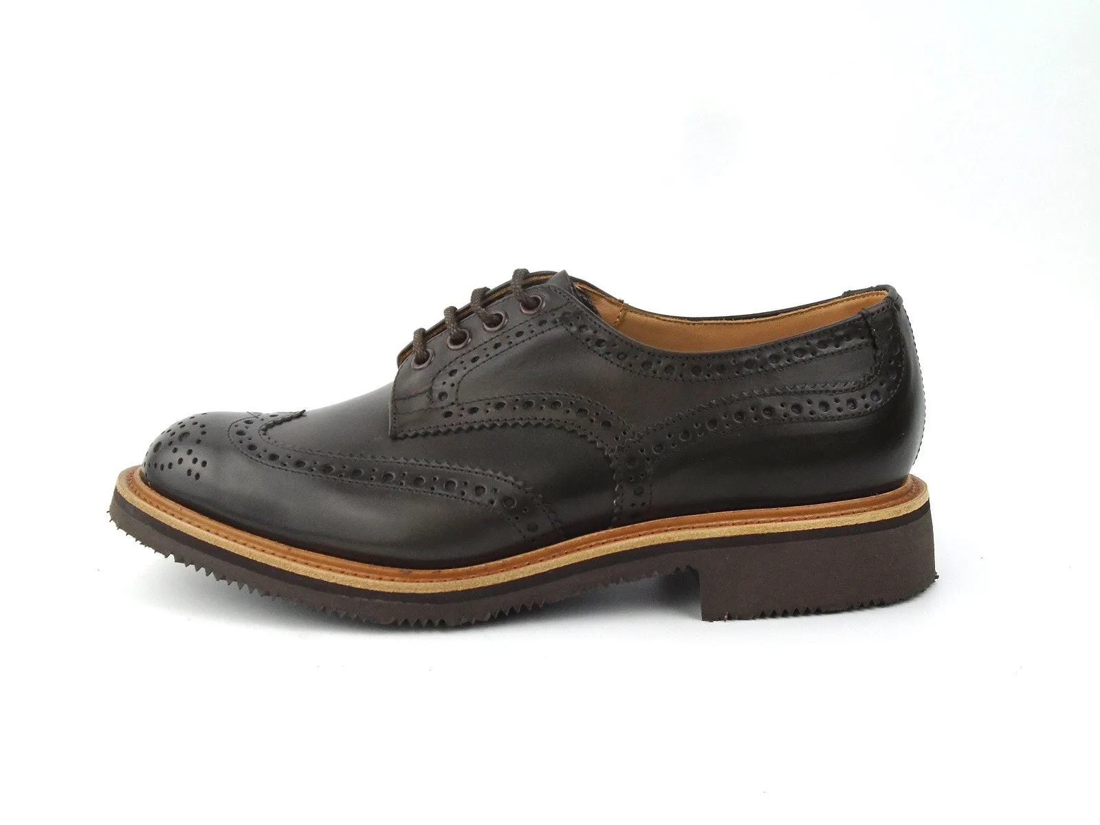 Bourton Country Brogue Shoe - Cafe Burnished