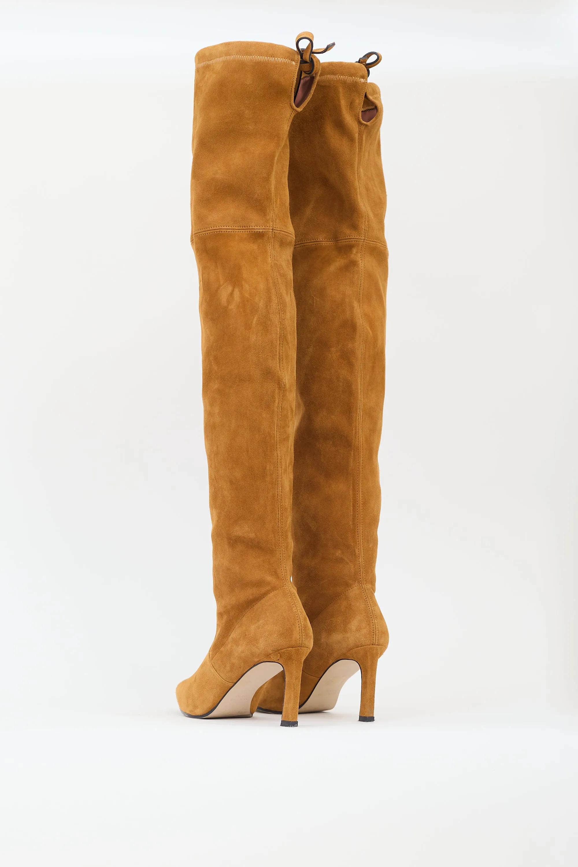 Brown Suede Natalia 75 Thigh High Boot