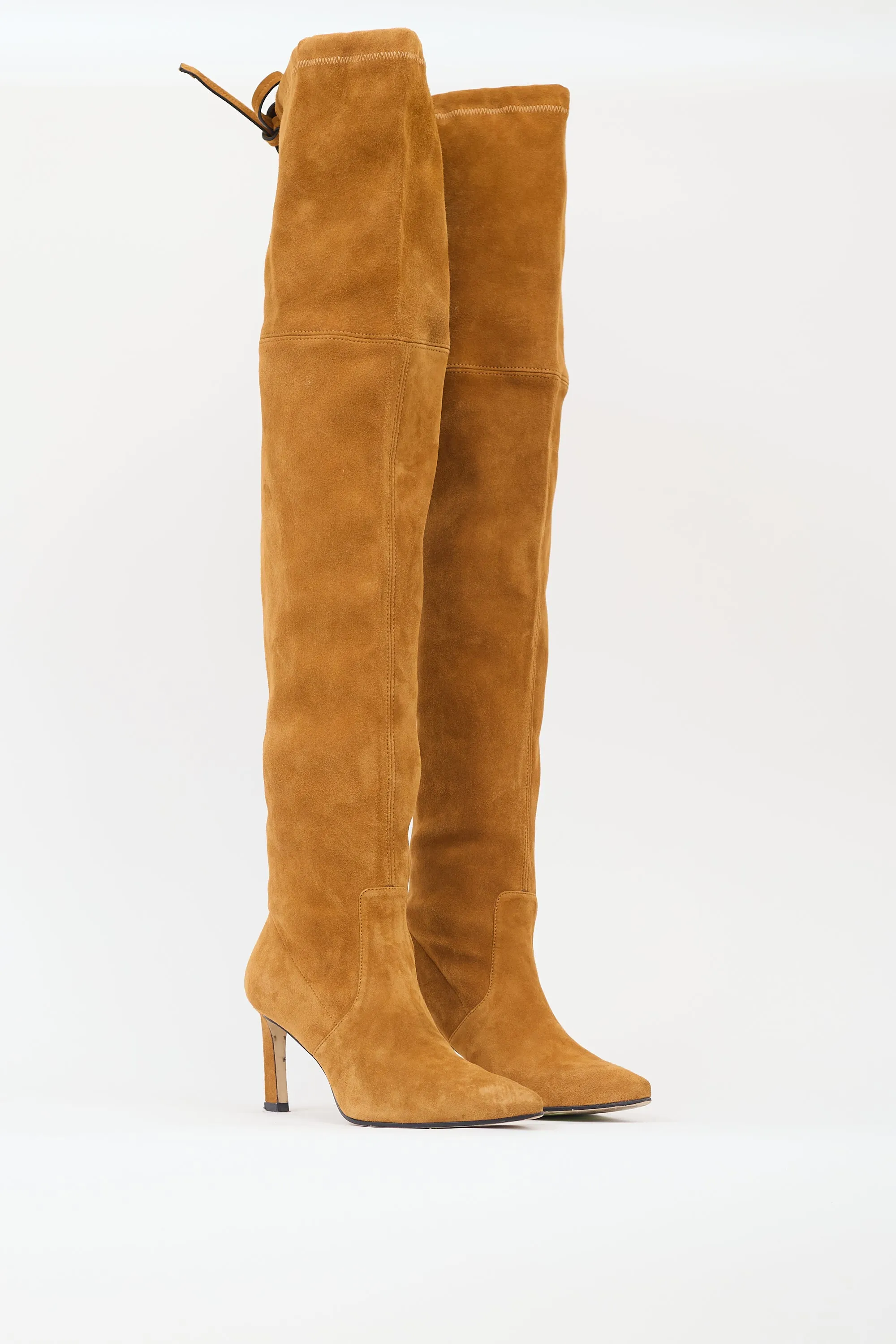 Brown Suede Natalia 75 Thigh High Boot