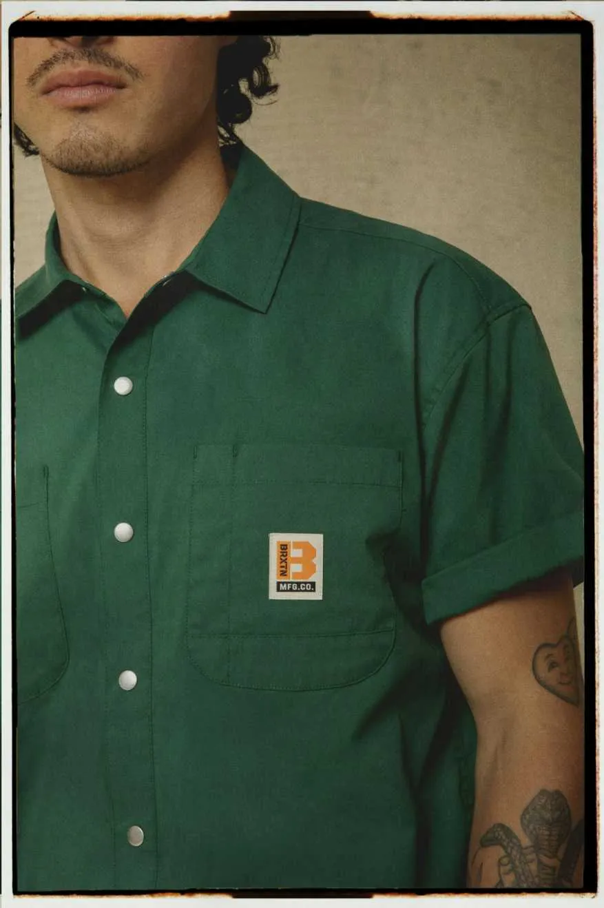 Builders Mechanic S/S Woven Shirt - Trekking Green