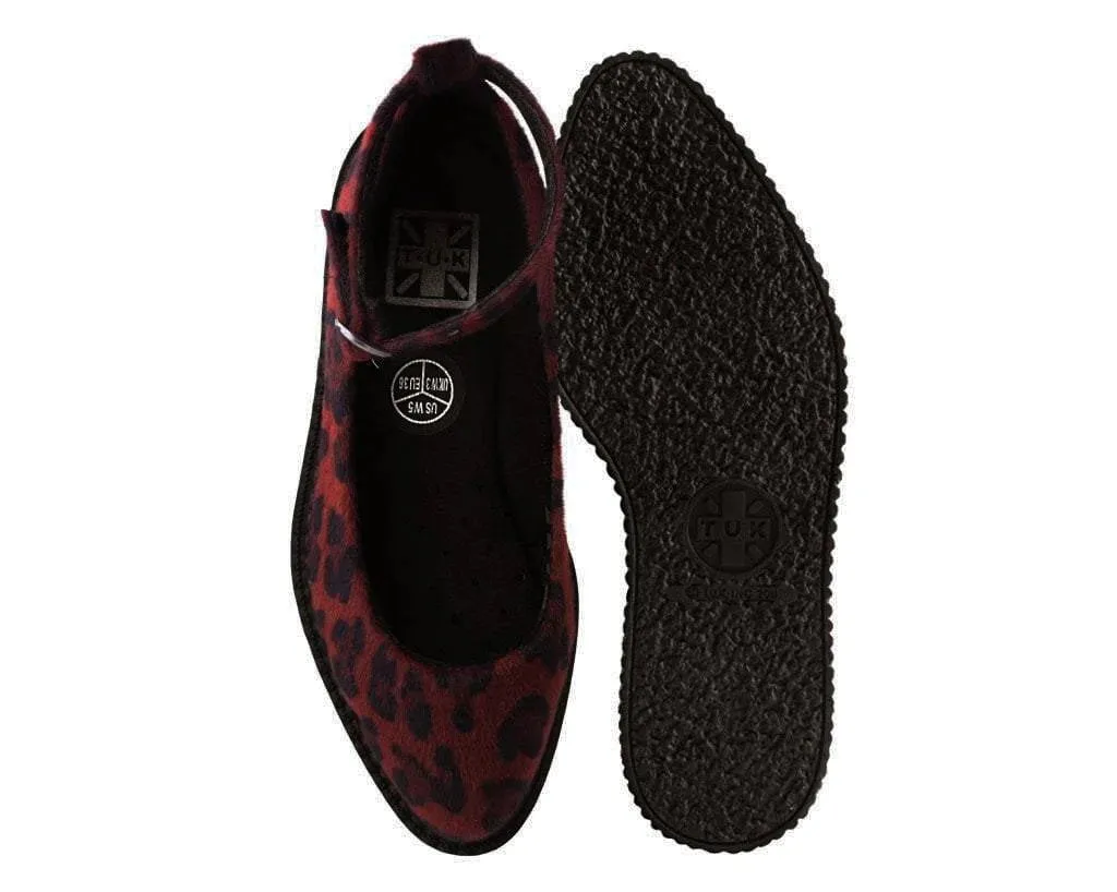 Burgundy Leopard Pointed Mary Jane