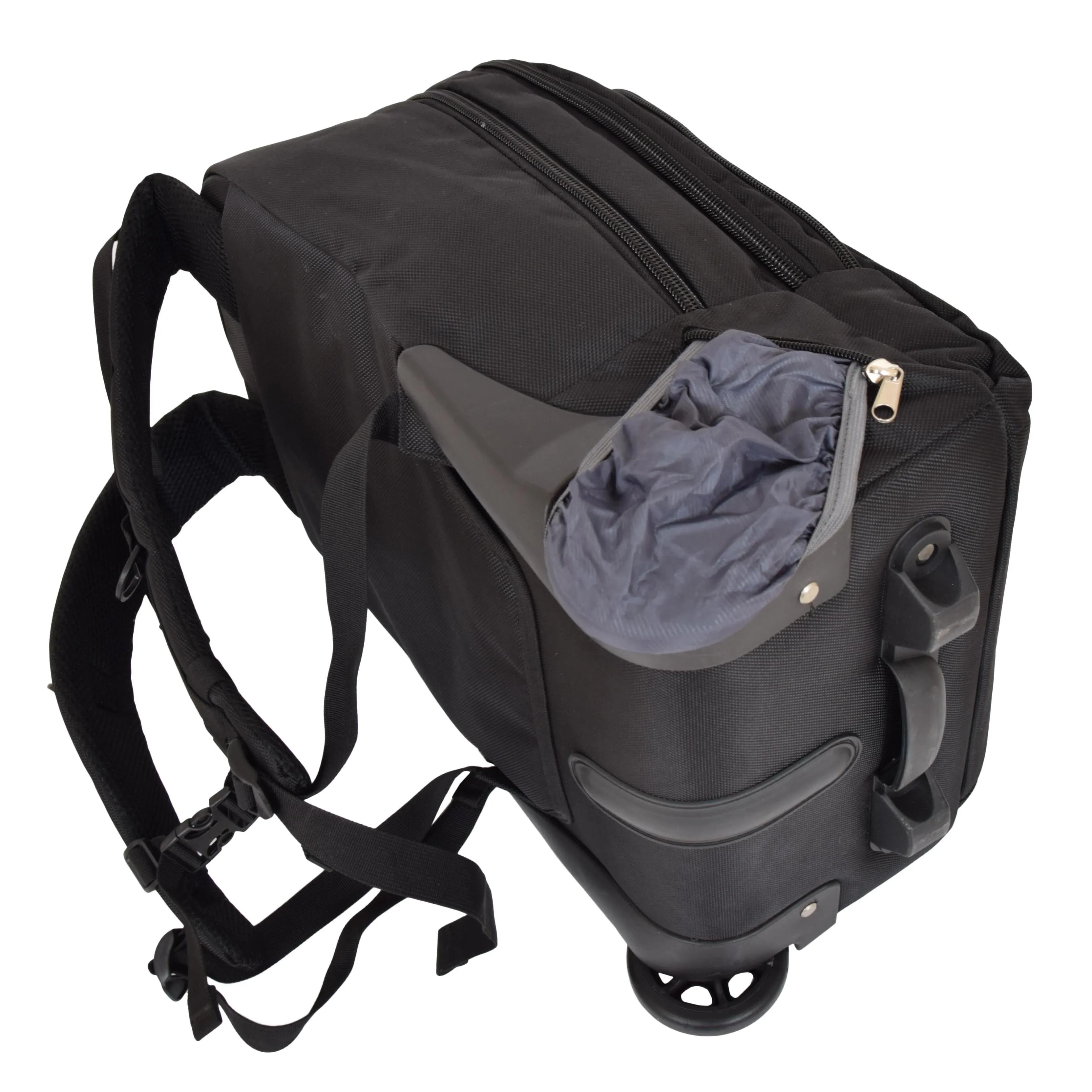 Cabin Size Backpack with Wheels H15 Black