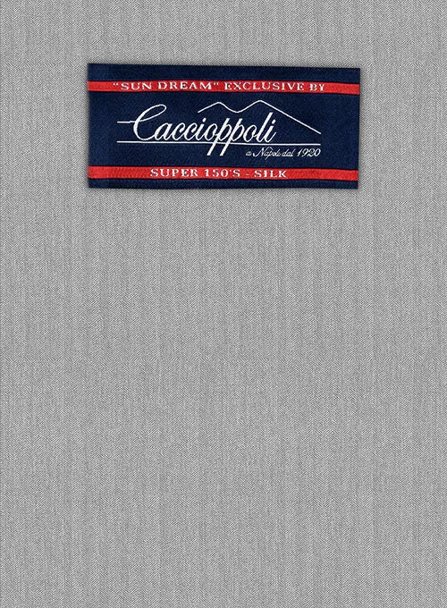 Caccioppoli Sun Dream Lotta Gray Wool Silk Suit