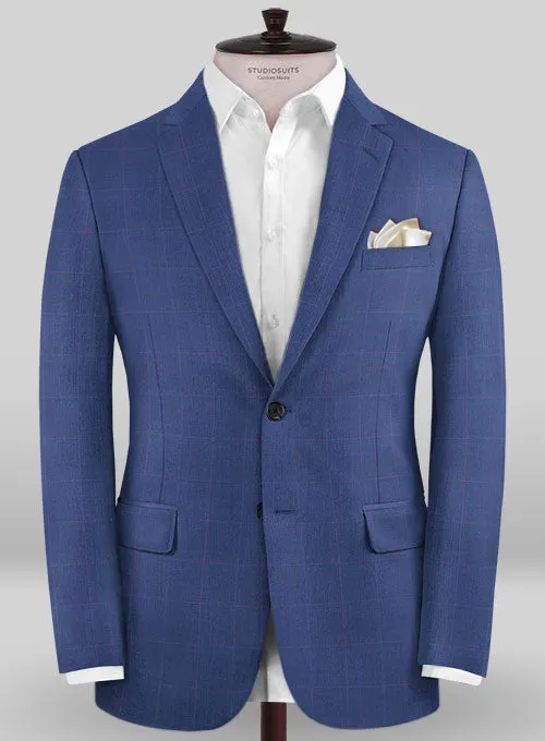 Caccioppoli Sun Dream Serari Blue Wool Silk Jacket