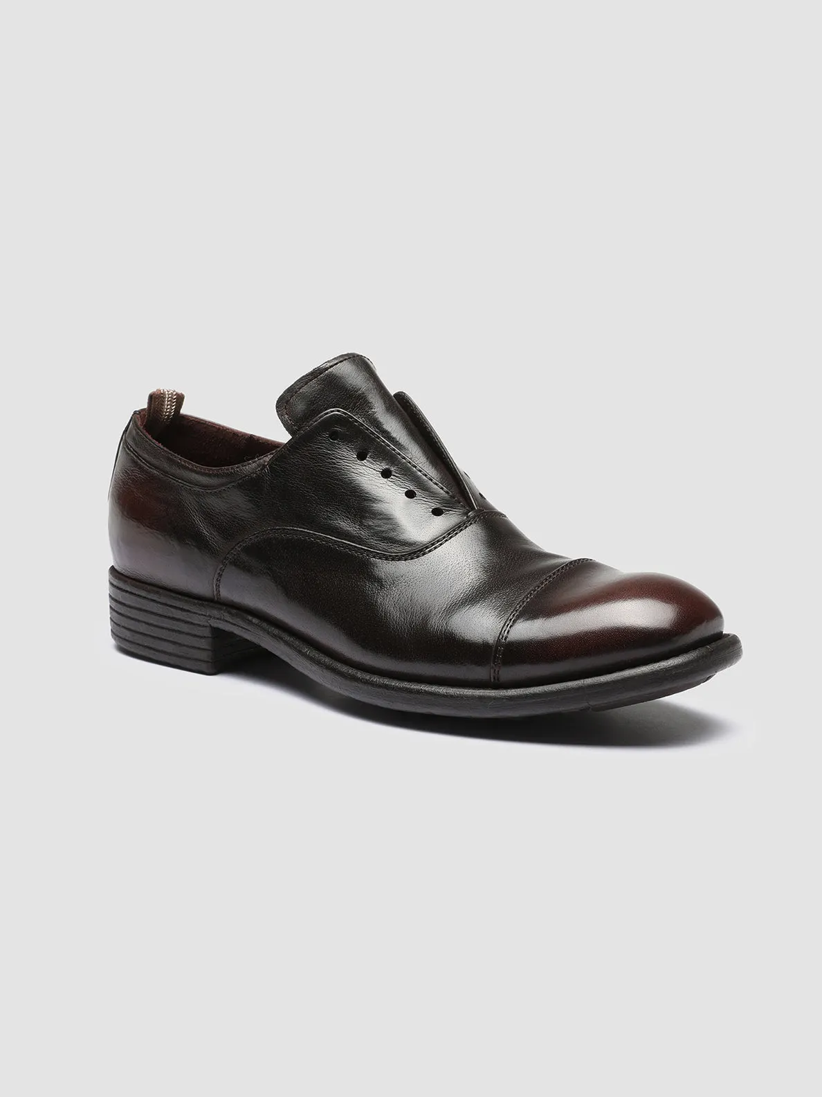 CALIXTE 003 - Brown Leather Oxford Shoes