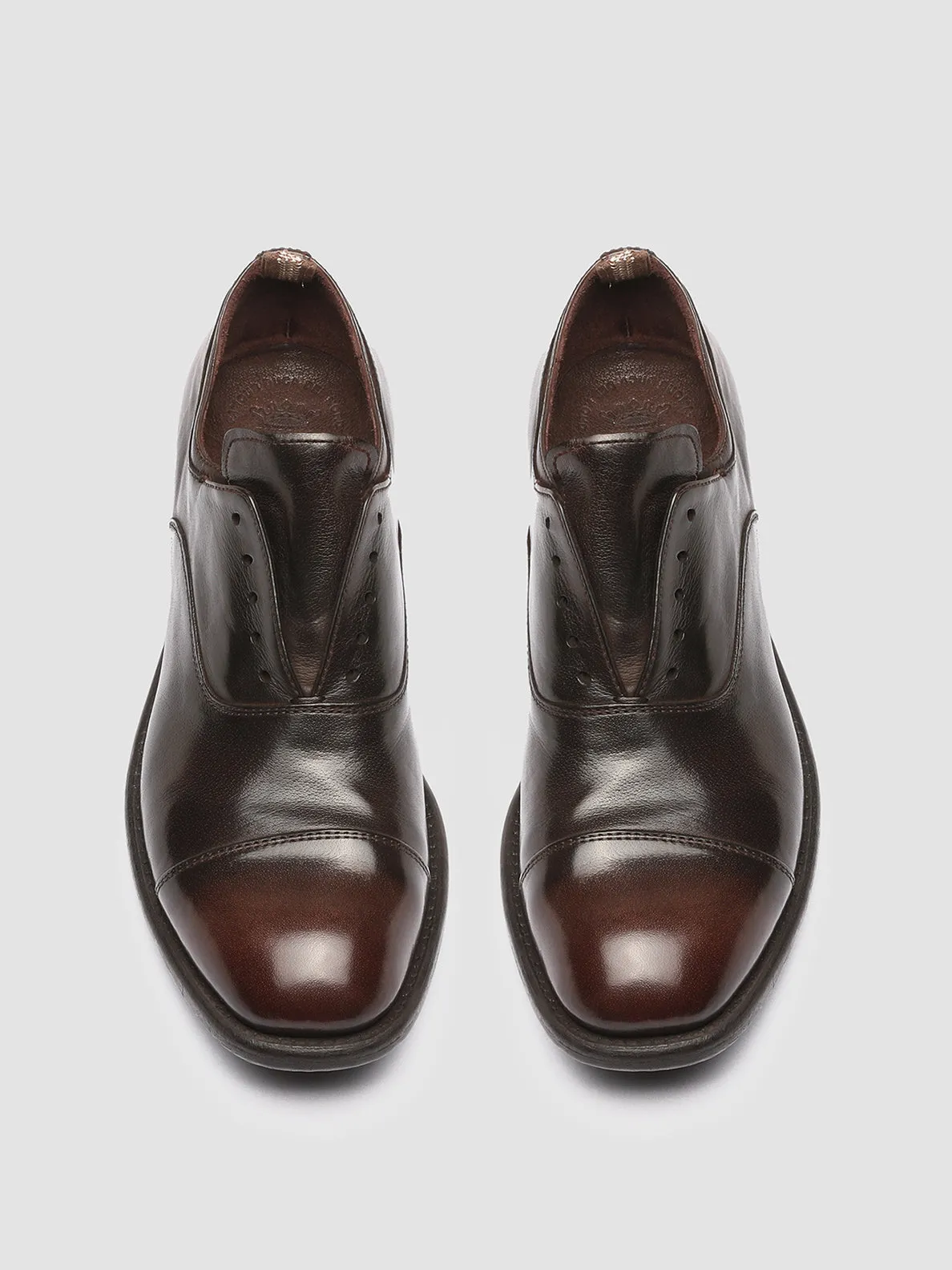 CALIXTE 003 - Brown Leather Oxford Shoes