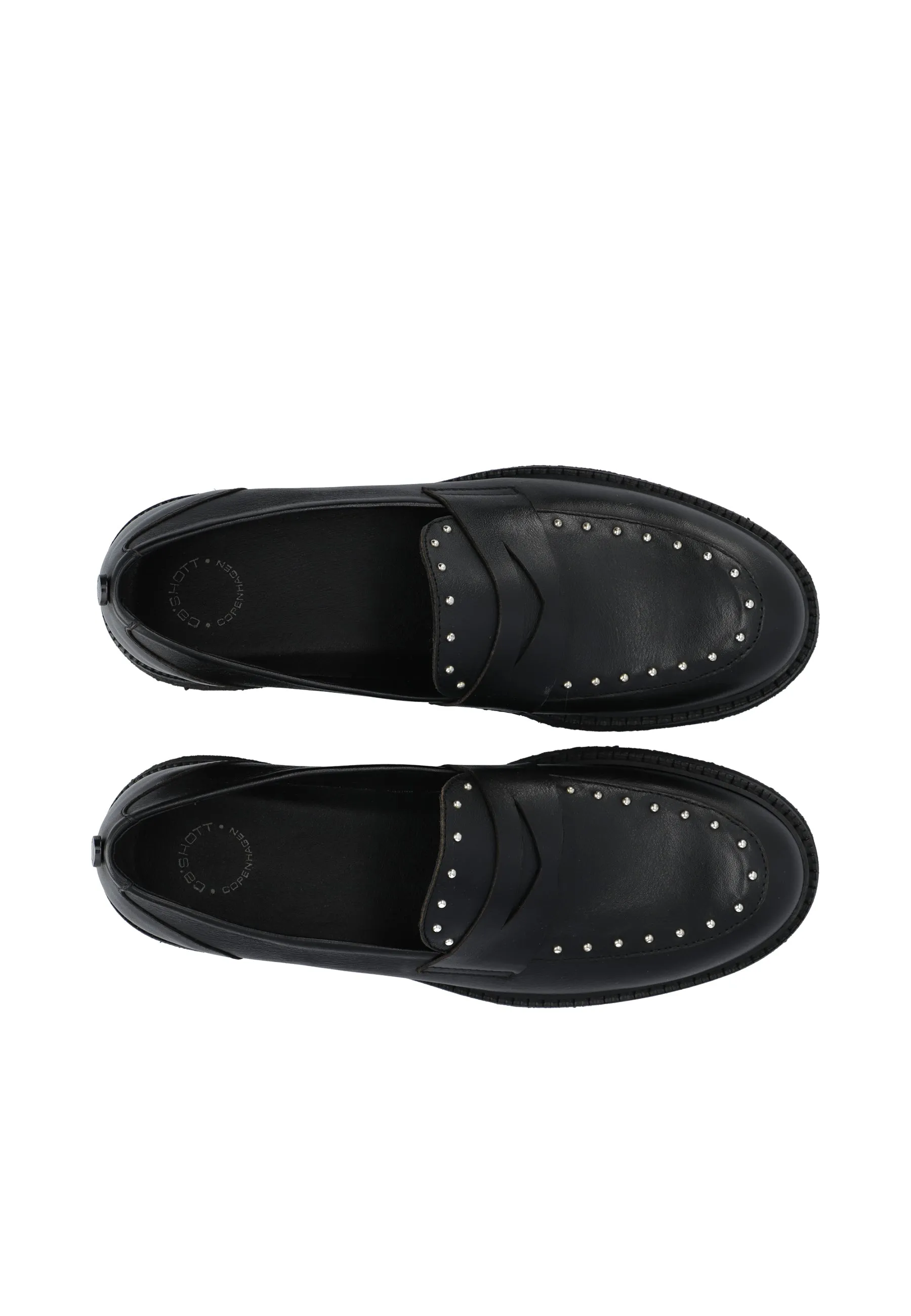 CASBETTY Loafer W. Rivets Leather