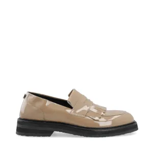 Casbetty Taupe Patent Leather Loafers