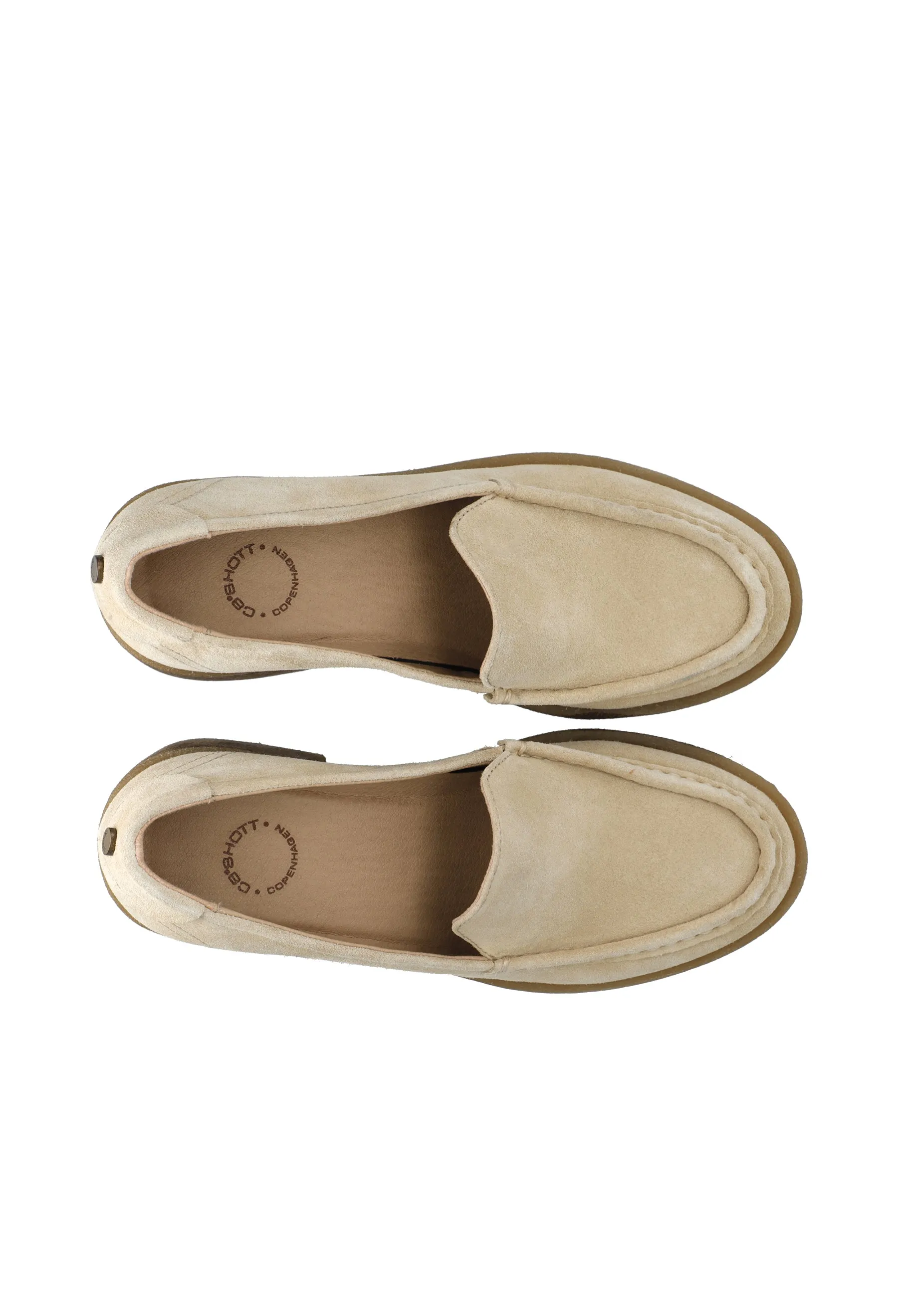 Casemily Beige Suede Loafers