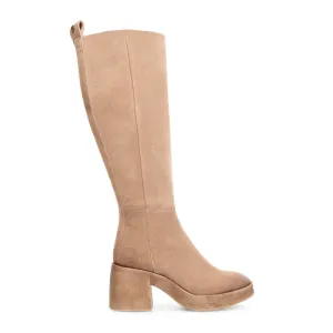 Casemily Beige Tall Suede Boots